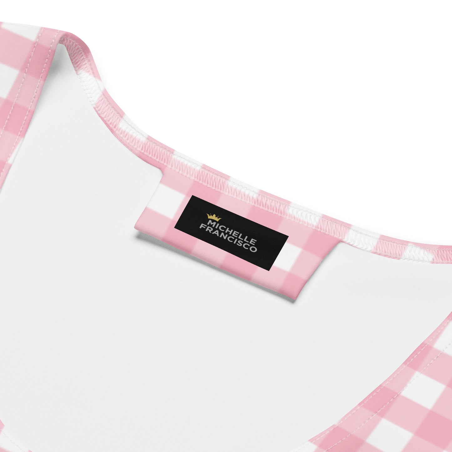 Pink Checkered Crop Top