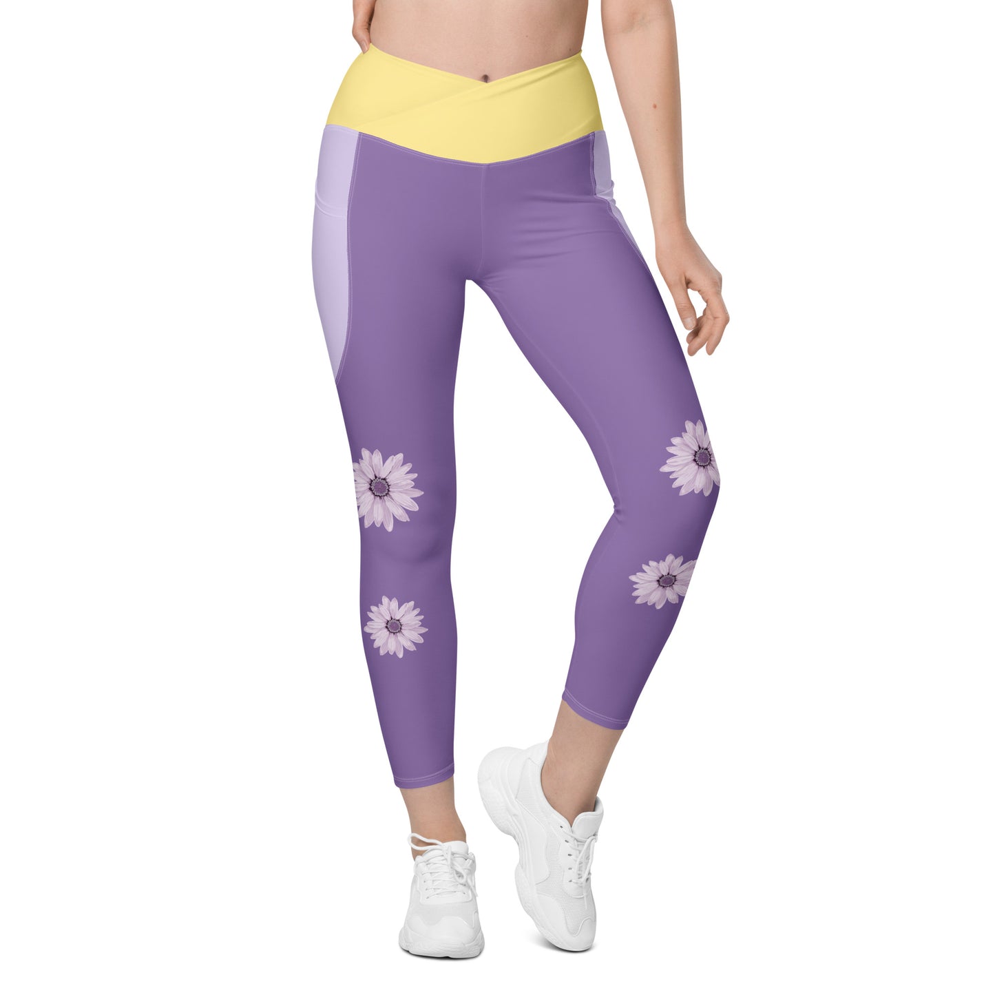 Fun Crossover Leggings with Pockets