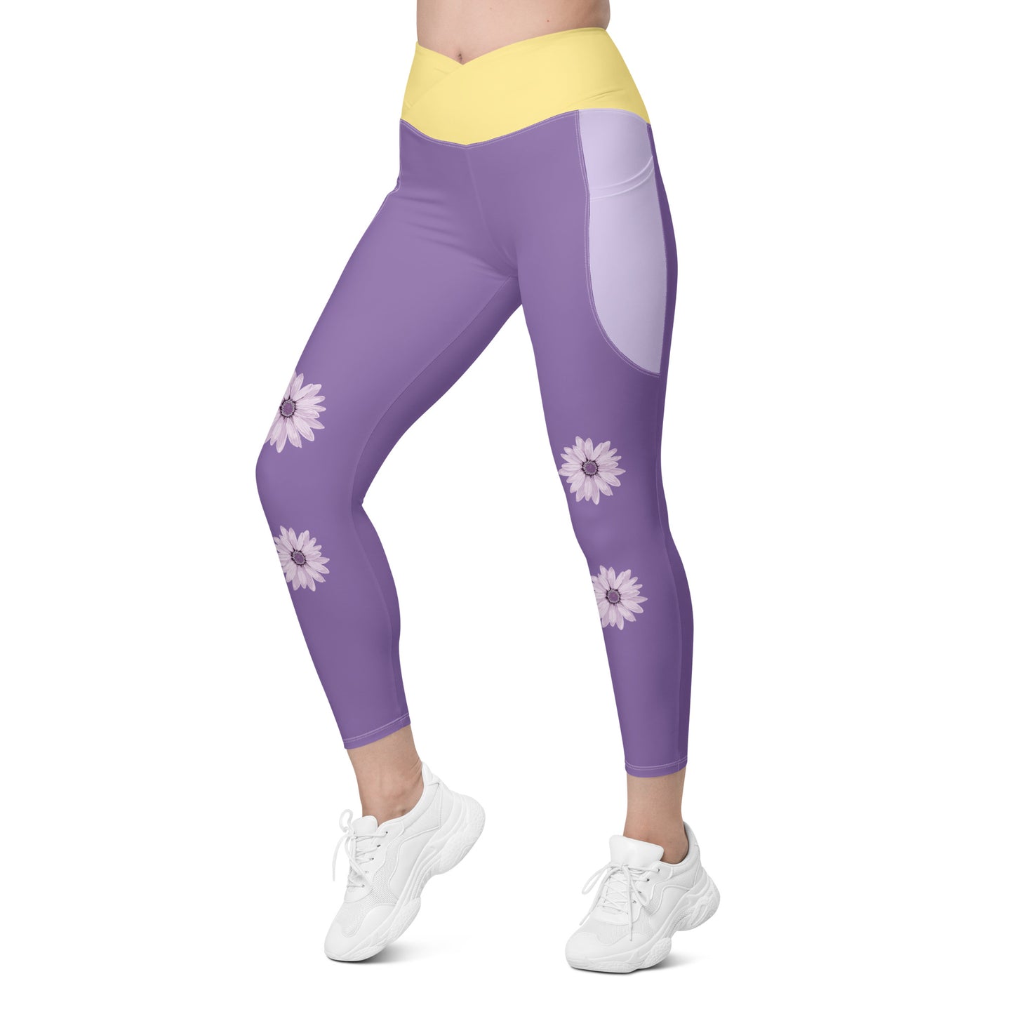 Fun Crossover Leggings with Pockets