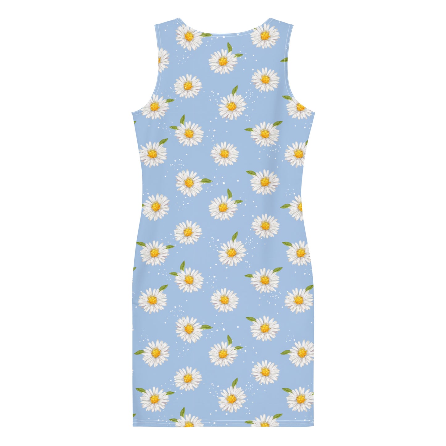 White Daisy Blue Mini Dress