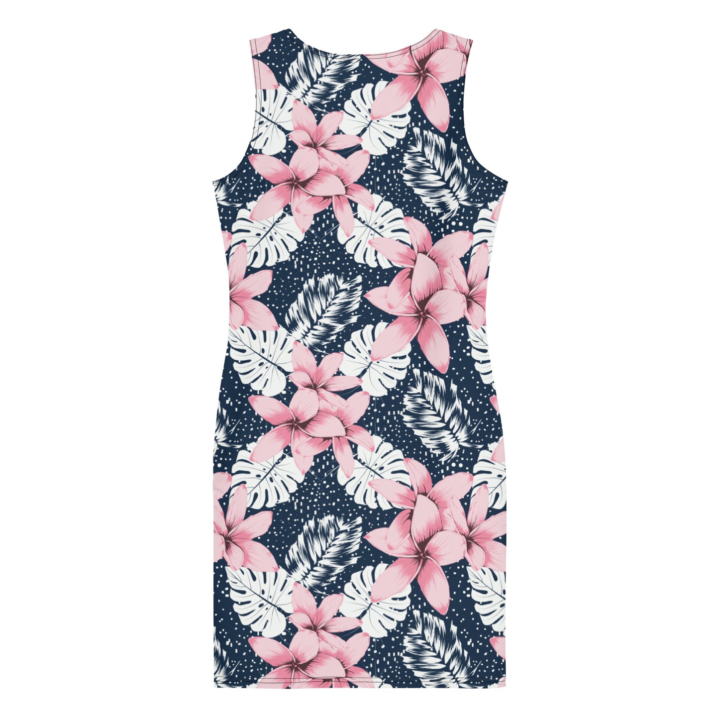 White Monstera Mini Dress