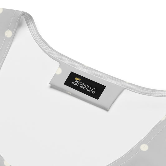 Silver Dots Mini Dress