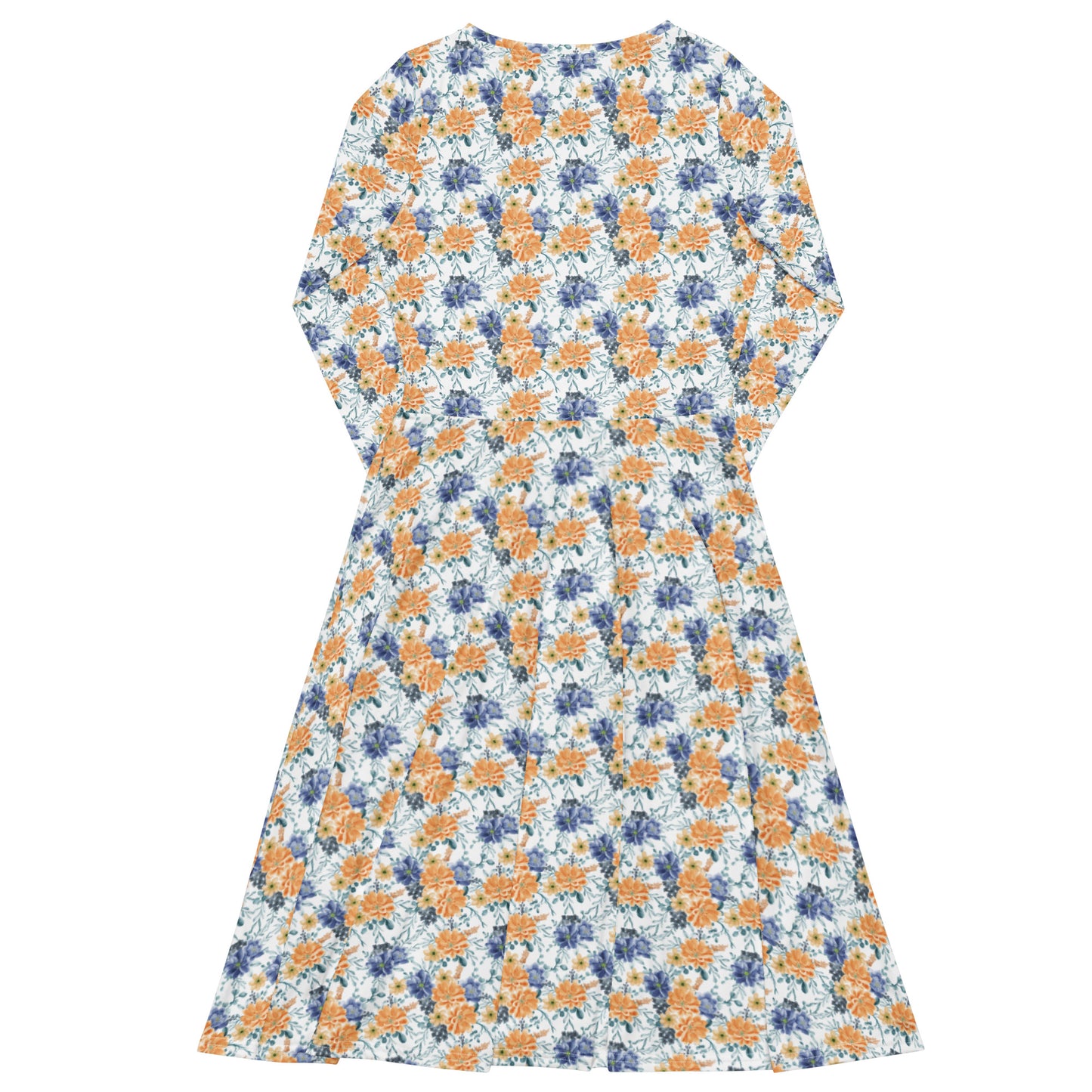 Wear Flowers Long Sleeve Midi Dress