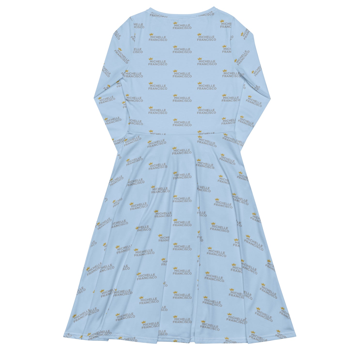 Pattens Blue MF Logo Long Sleeve Midi Dress