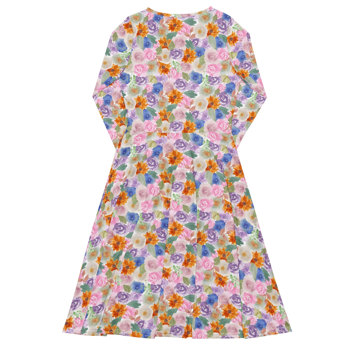 Vintage Long Sleeve Midi Dress