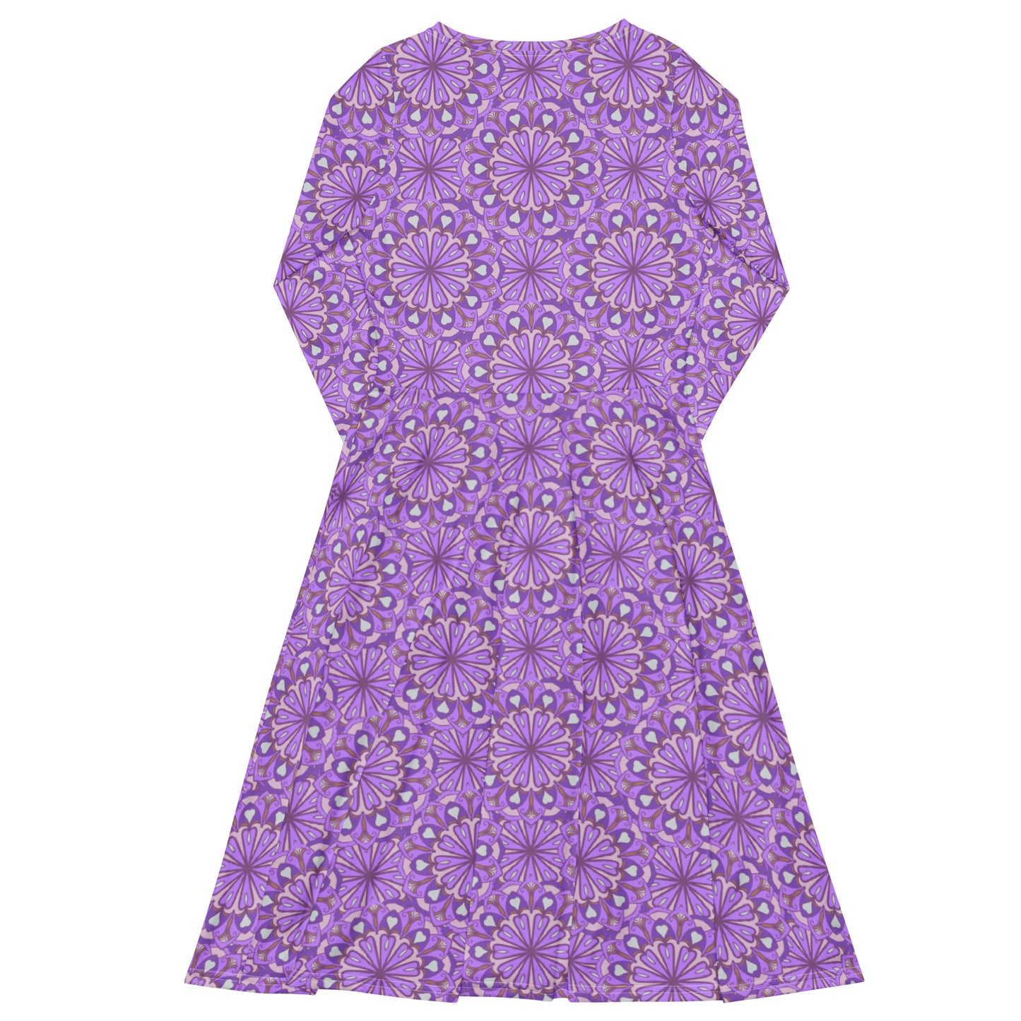 Zoom Art Long Sleeve Midi Dress