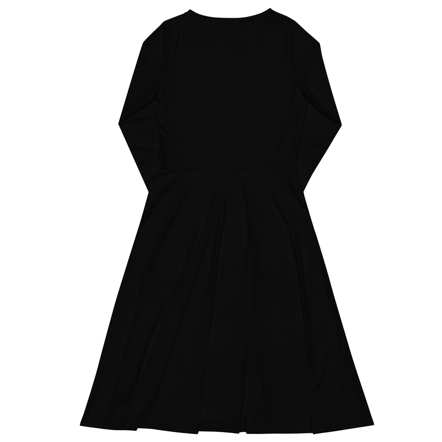 Black Long Sleeve Midi Dress