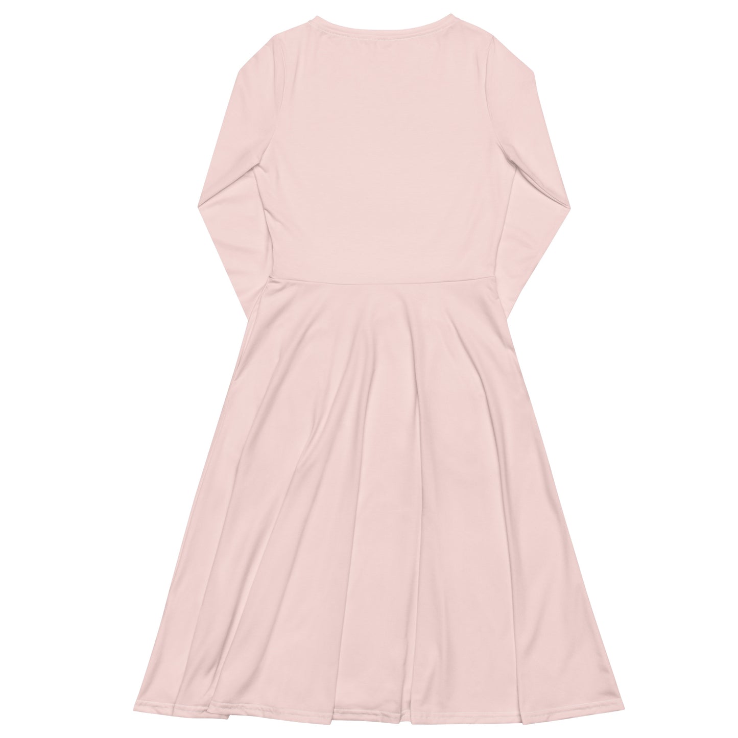 Misty Rose Long Sleeve Midi Dress