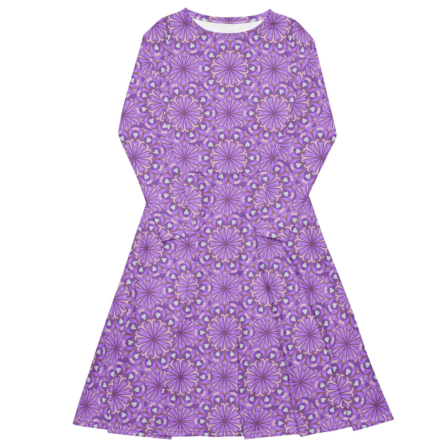 Zoom Art Long Sleeve Midi Dress