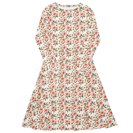 Santa Barbara Long Sleeve Midi Dress