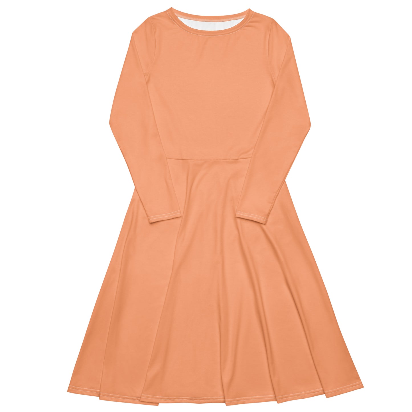 Mandys Pink Long Sleeve Midi Dress