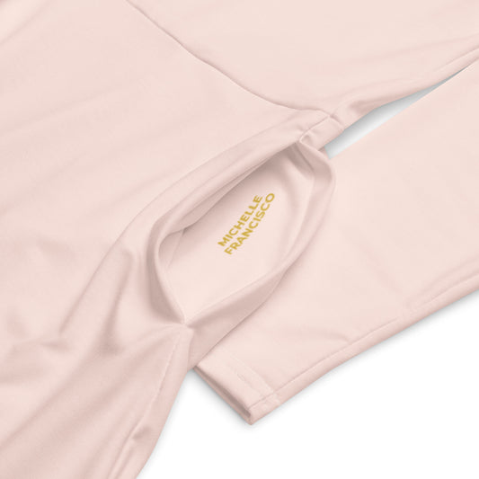 Wisp Pink Long Sleeve Midi Dress