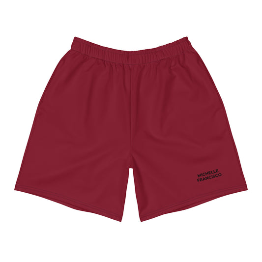 Men's Burgundy Athletic Shorts