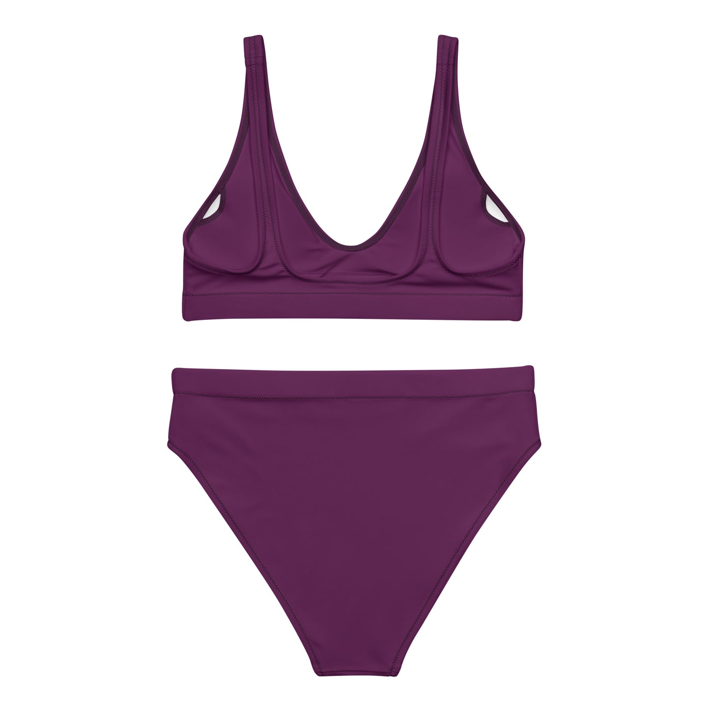Tyrian Purple High-Waisted Bikini