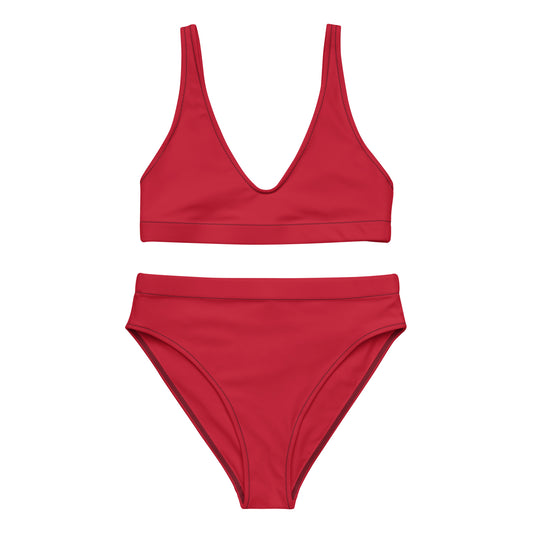 Red High-Waisted Bikini