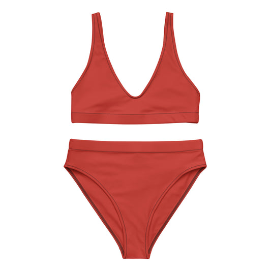 Harley Davidson Red High-Waisted Bikini