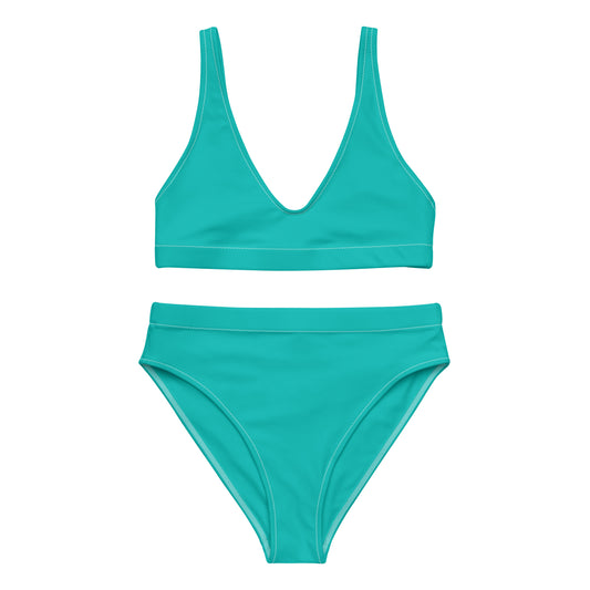 Iris Blue High-Waisted Bikini