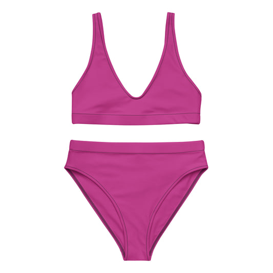 Medium Red Violet High-Waisted Bikini