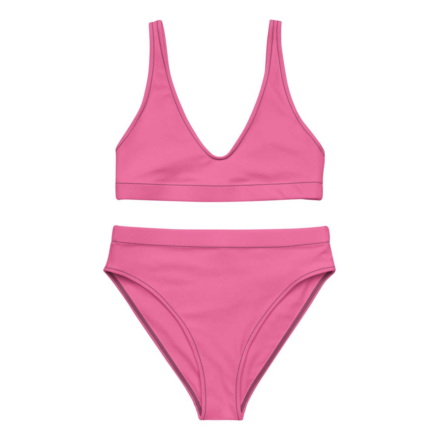 Brilliant Rose High-Waisted Bikini
