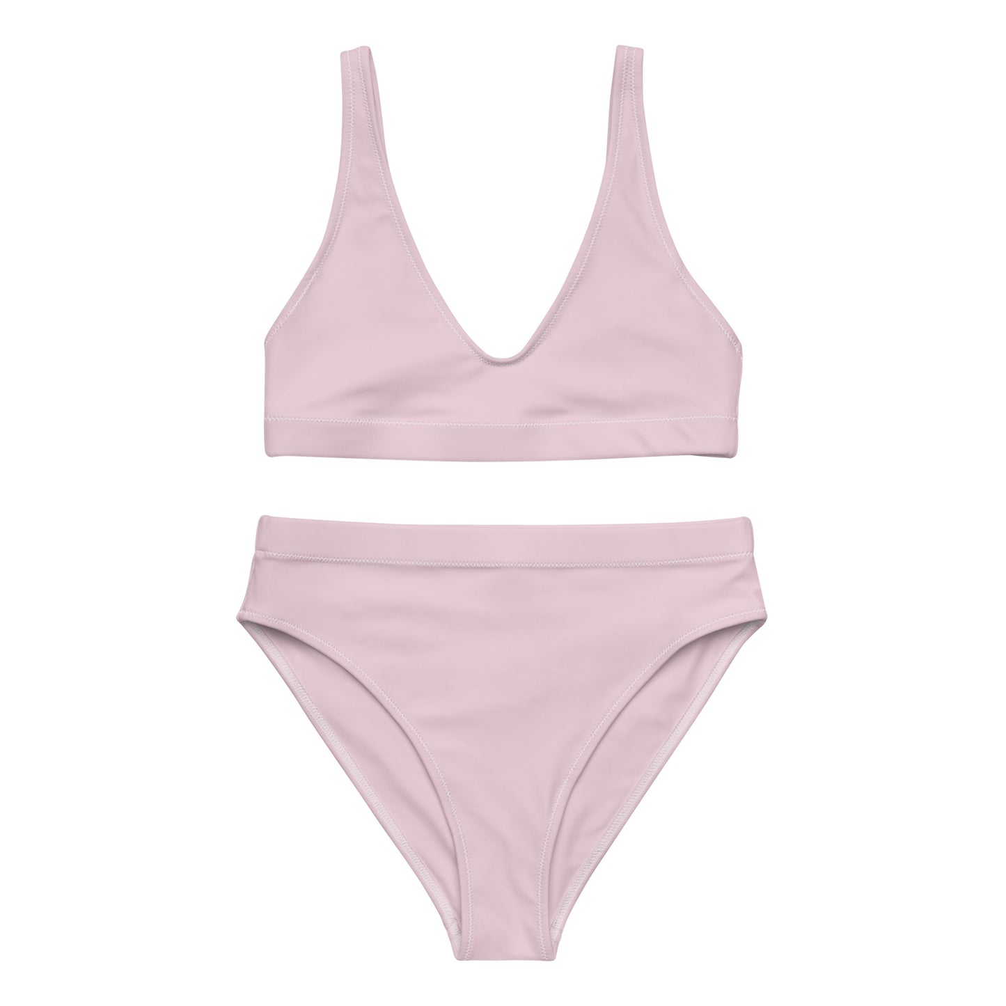 Pink Lace High-Waisted Bikini