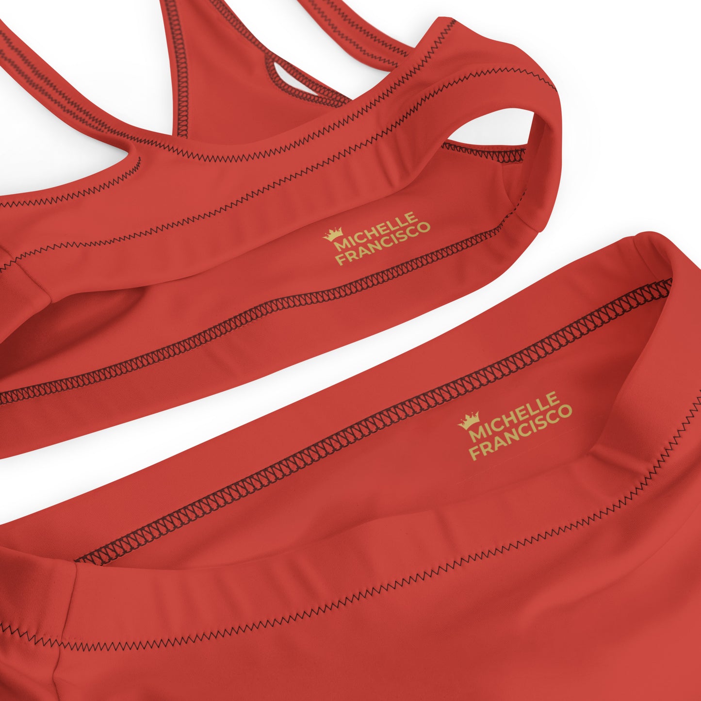 Harley Davidson Red High-Waisted Bikini
