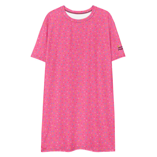 Pink Sprinkles T-shirt Dress