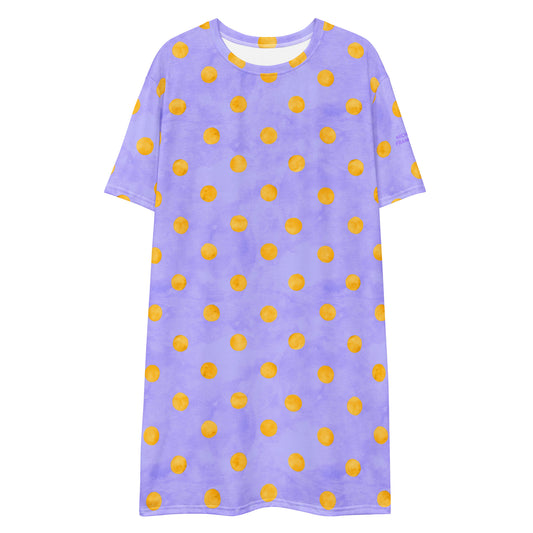 Polka Gold T-shirt Dress