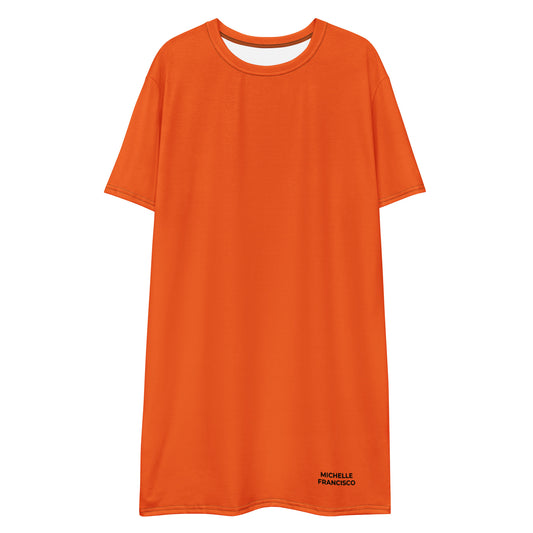 Orange T-shirt Dress