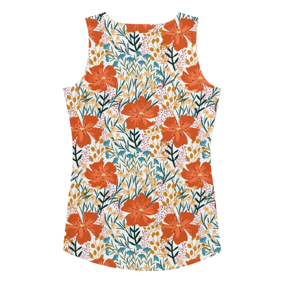 Orange Flowers Tank Top