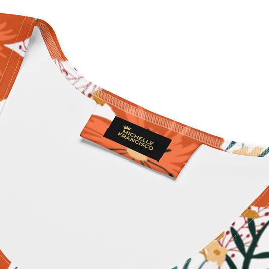 Orange Flowers Tank Top