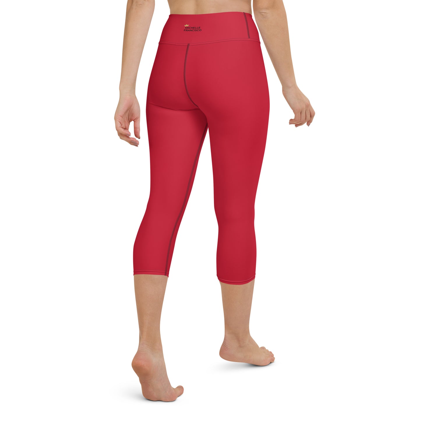 Red Yoga Capri Leggings
