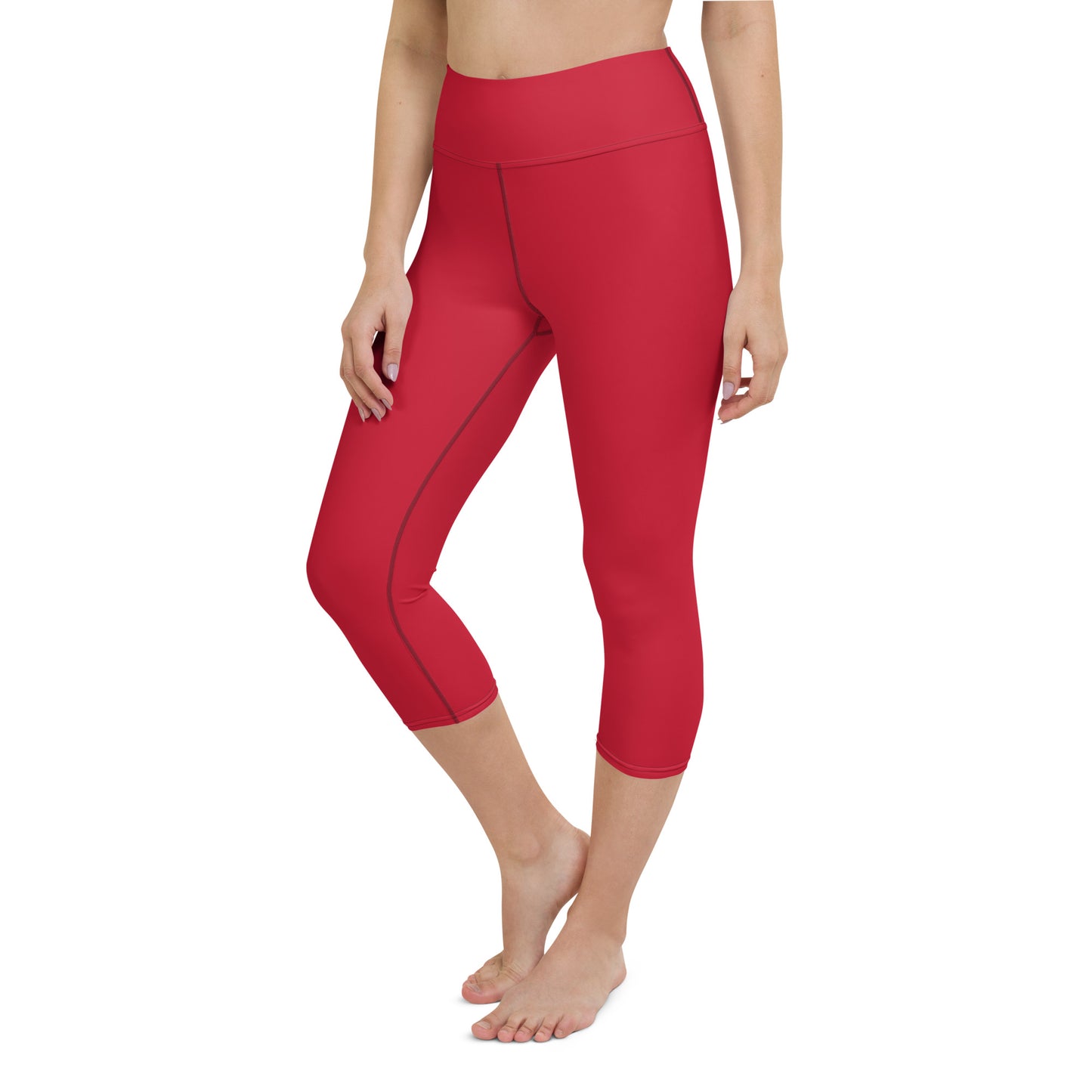 Red Yoga Capri Leggings