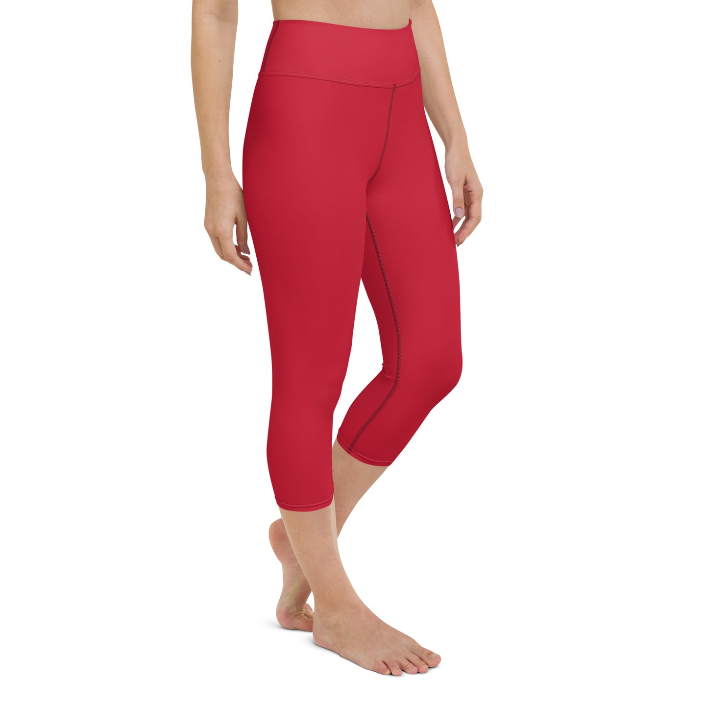 Red Yoga Capri Leggings