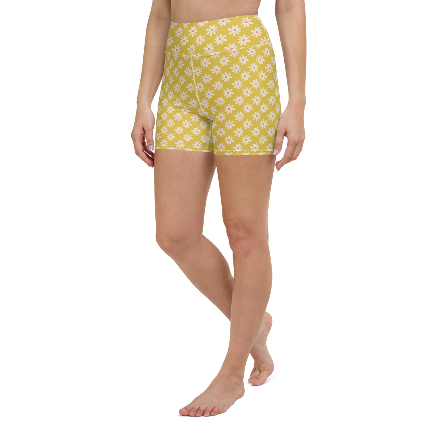 Power Yellow Yoga Shorts