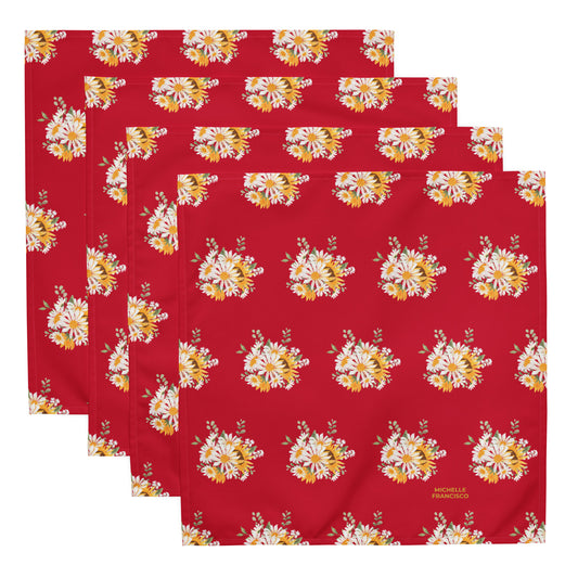 Bloom Red Napkin Set