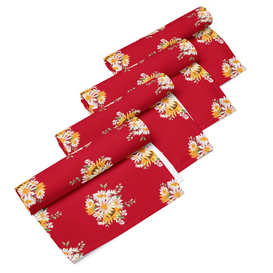 Bloom Red Napkin Set