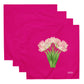 Pink and White Tulips Napkin Set