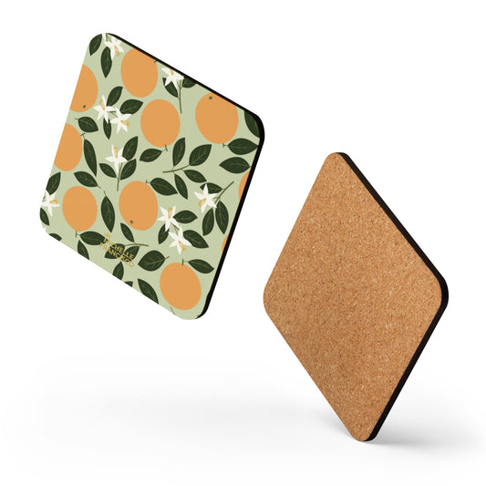 Citrus Cork-back Coaster