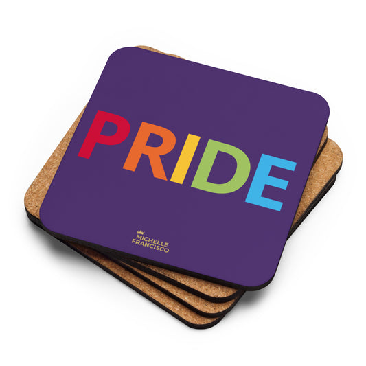 PRIDE Cork-back Coaster