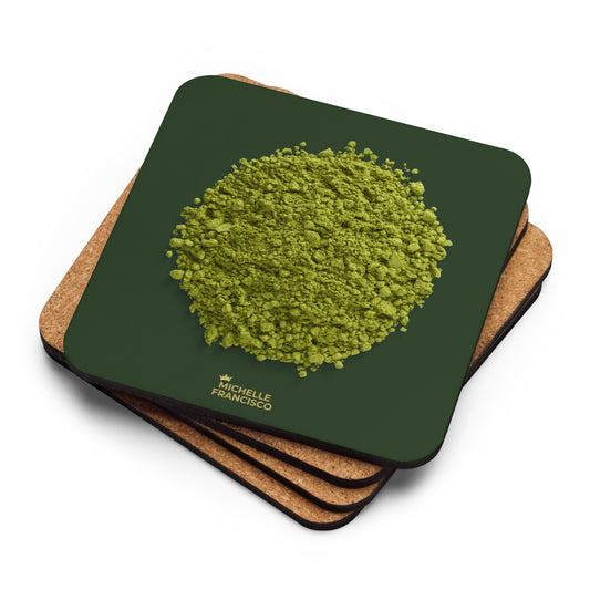 Matcha Cork-back Coaster