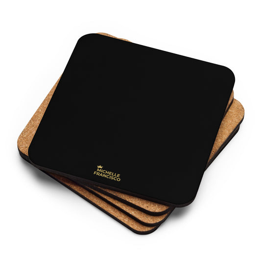 Black Cork-back Coaster