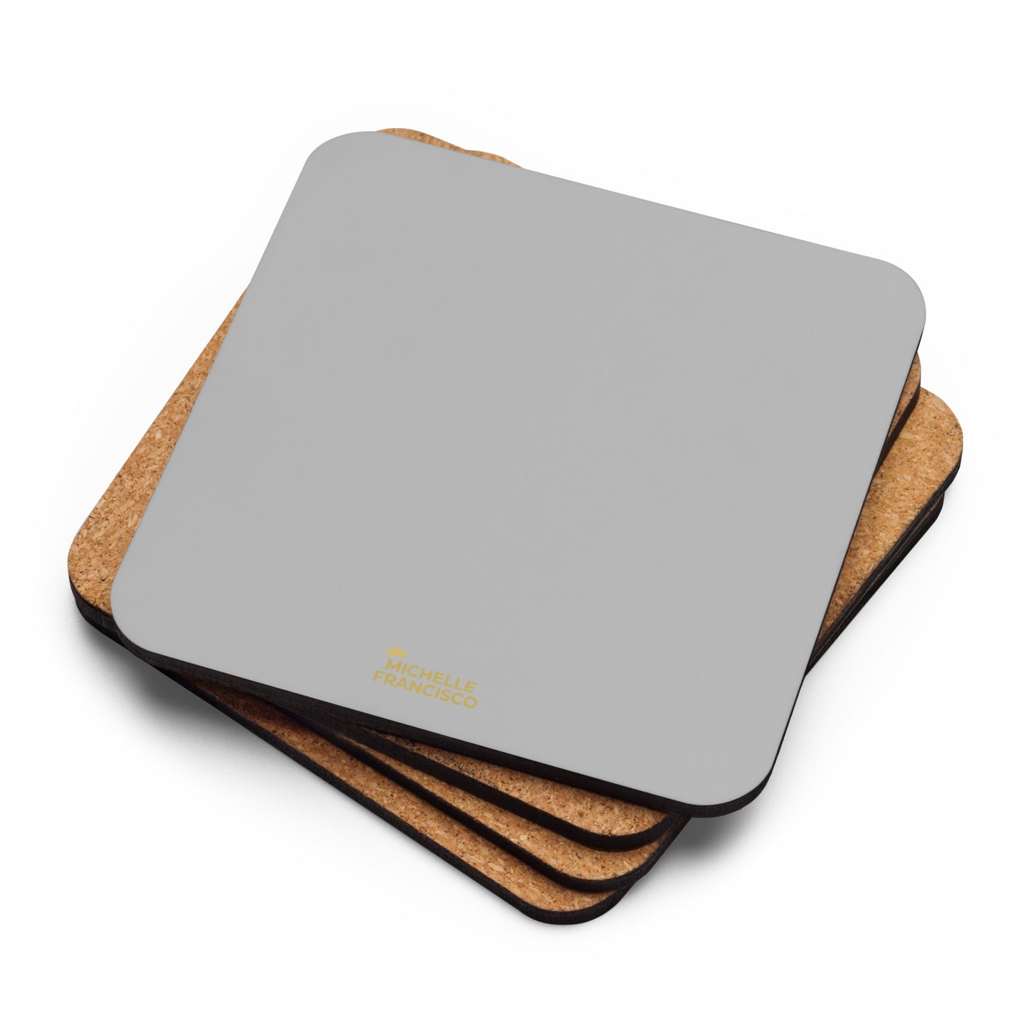 Silver Cork-back Coaster