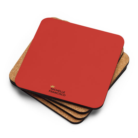 Harley Davidson Red Cork-back Coaster