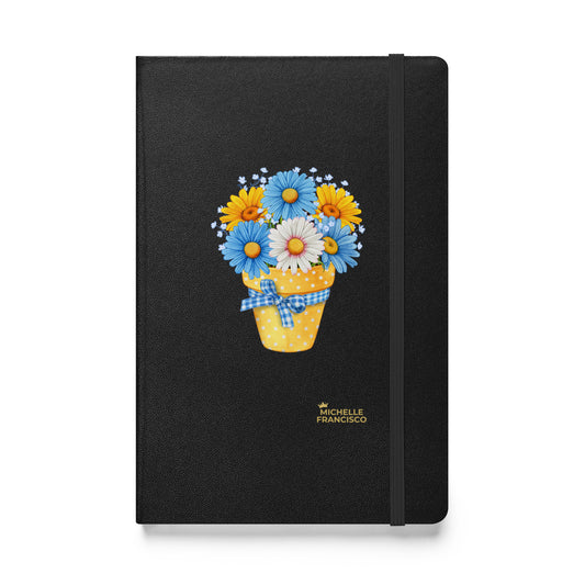 Yellow Polka Pot Hardcover Bound Notebook