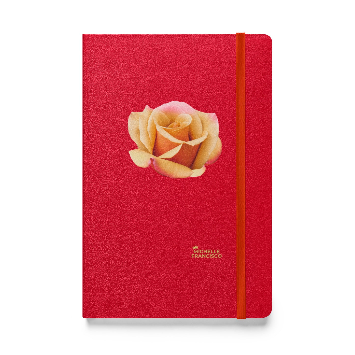 Orange Rose Hardcover Bound Notebook