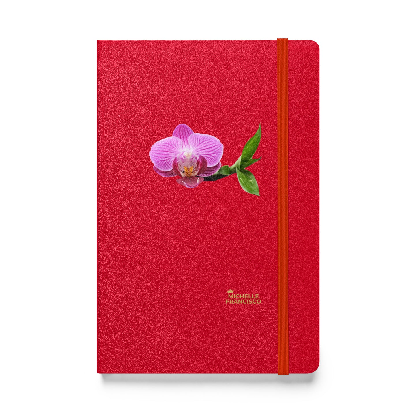 Pink Orchid Hardcover Bound Notebook