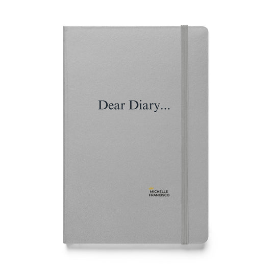Dear Diary Silver Hardcover Bound Notebook