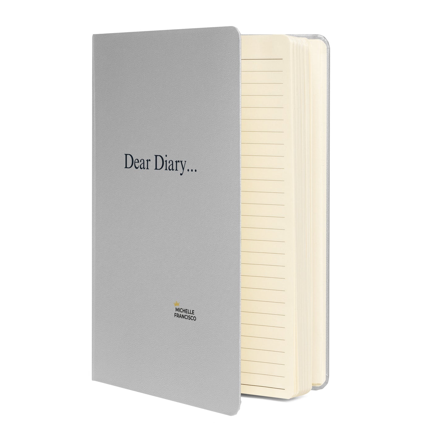 Dear Diary Silver Hardcover Bound Notebook