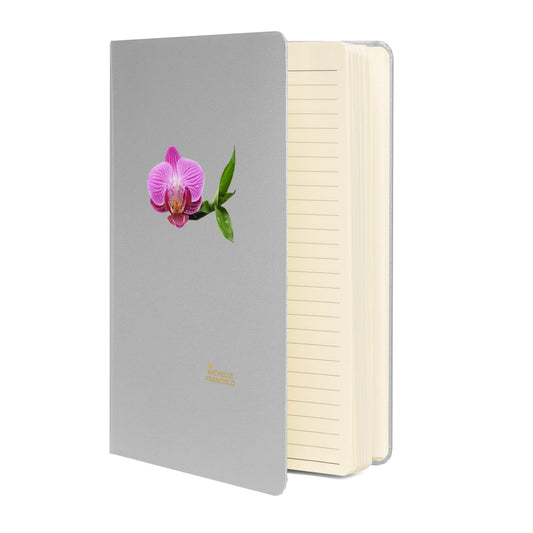 Pink Orchid Hardcover Bound Notebook