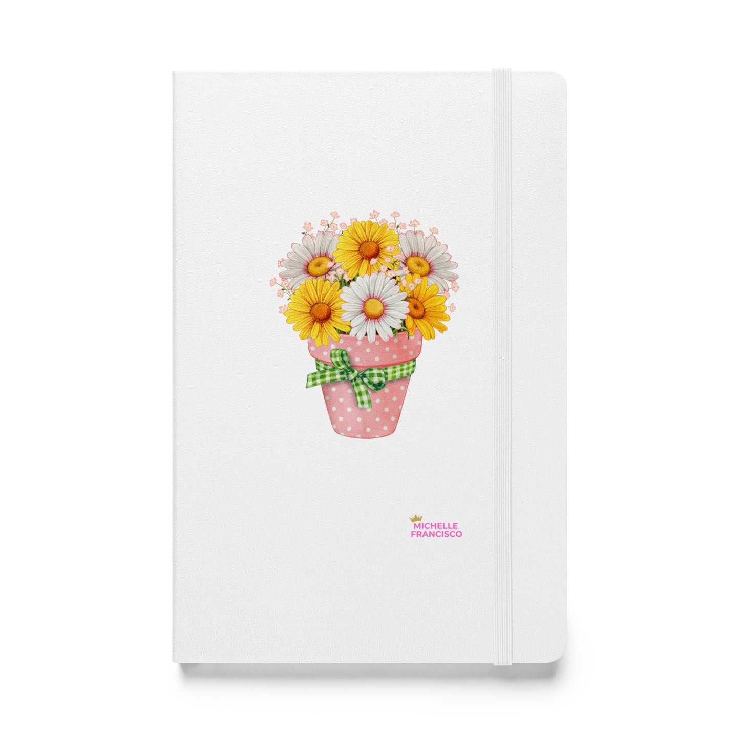 Pink Polka Pot Hardcover Bound Notebook